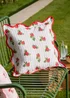 Furn Fruits Strawberries Striped Outdoor Cushion (45 x 45cm) - 45cm x 45cm Image 1