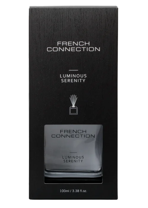 French Connection Reed Diffuser Black Wooden Surround Luminous Serenity 100ML (6 Reeds) - 100ml Image 2