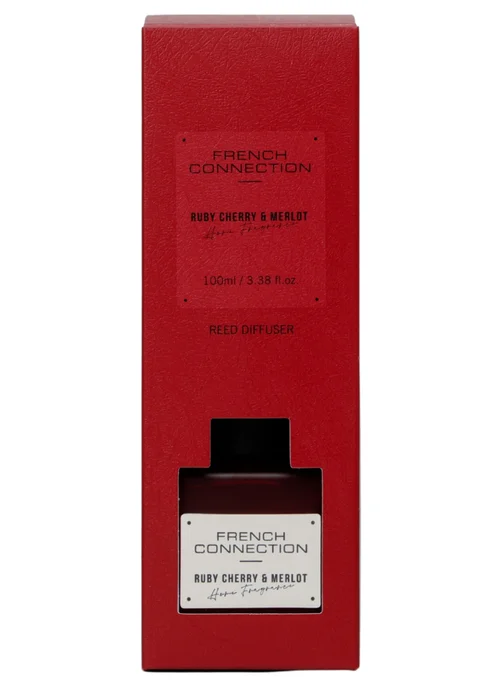 French Connection Red Square Range Cherry & Merlot 100ml Reed Diffuser - 100ml Image 3