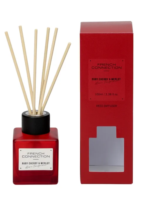 French Connection Red Square Range Cherry & Merlot 100ml Reed Diffuser - 100ml Image 2