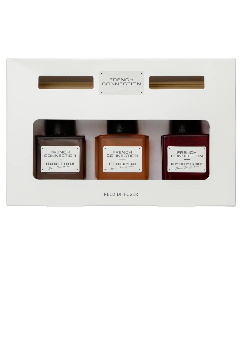 French Connection Reed Diffusers Giftset Square Range Multi 3 x 50ML Diffusers - 100ml Image 3