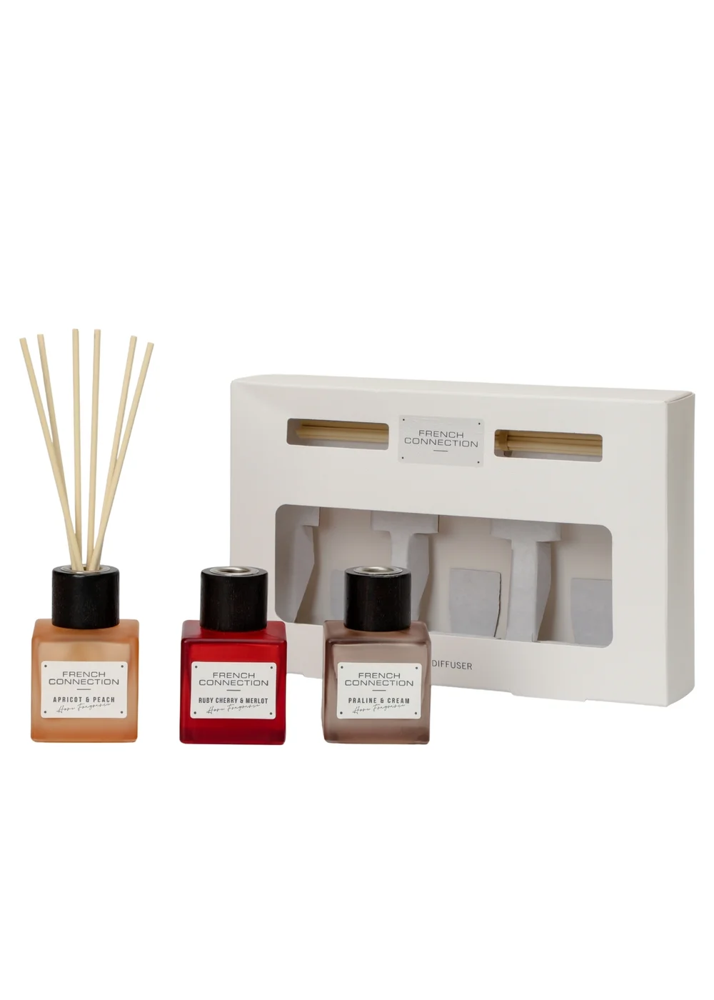 French Connection Reed Diffusers Giftset Square Range Multi 3 x 50ML Diffusers - 100ml Image 2