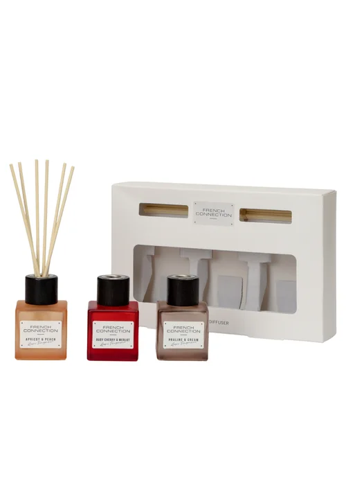 French Connection Reed Diffusers Giftset Square Range Multi 3 x 50ML Diffusers - 100ml Image 2