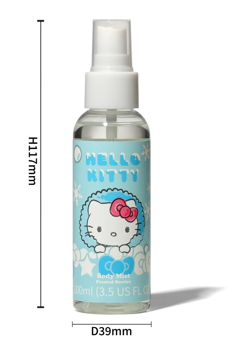 Hello Kitty Frosted Berries Blue Body Mist 100ml - 100ml Image 2