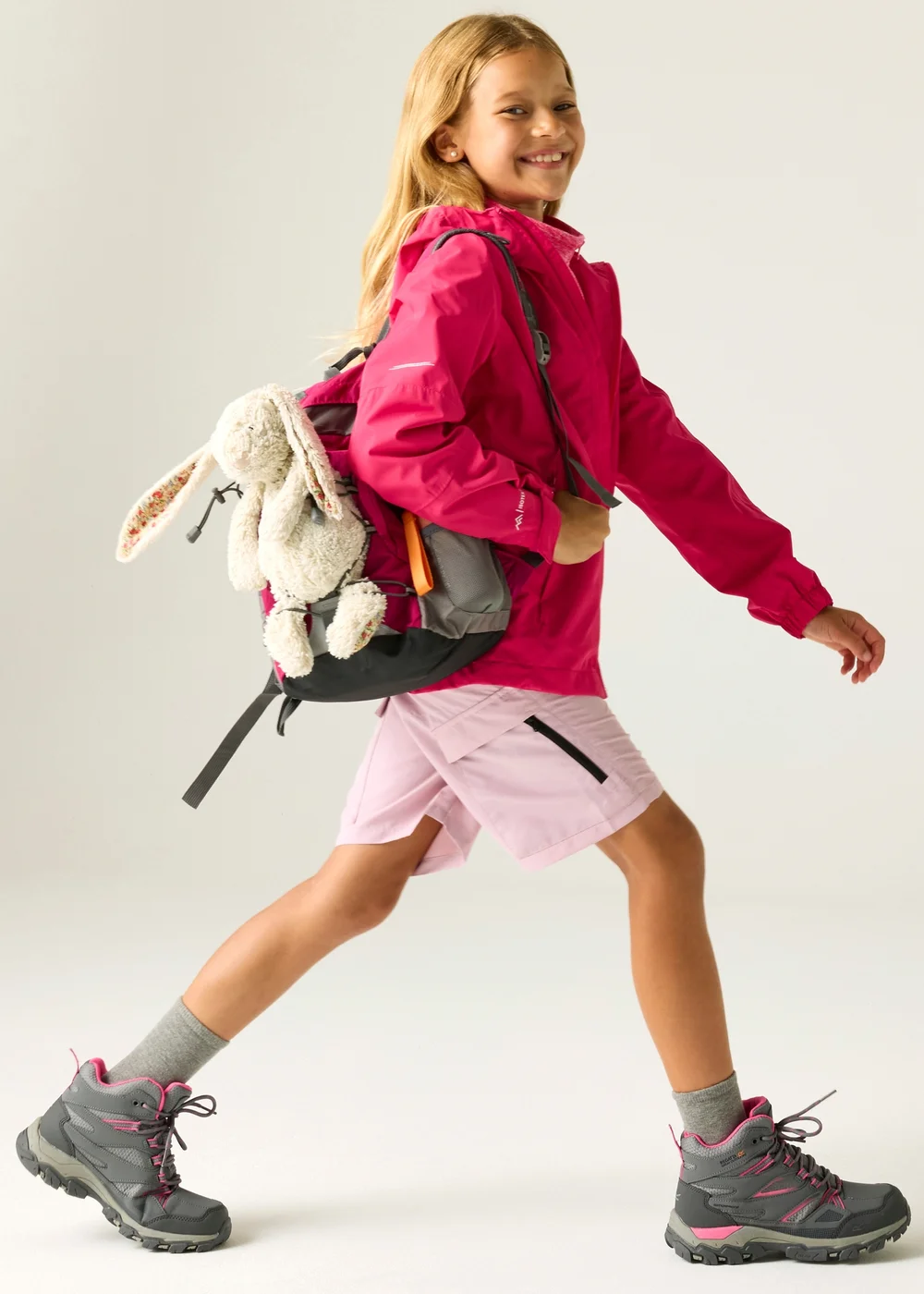 Regatta Pink Potion Calderdale III Waterproof Reflective Jacket (3-13 Years) - 11-12 Yrs Image 3