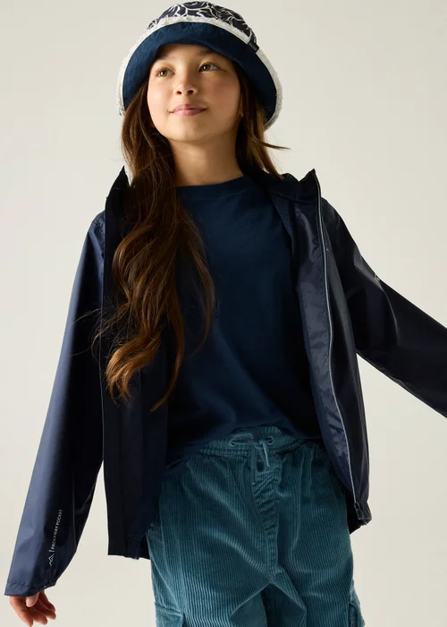 Regatta Navy Lever Waterproof Jacket With Isolite Technology (3-13 Years) - 3-4 Yrs Image 5