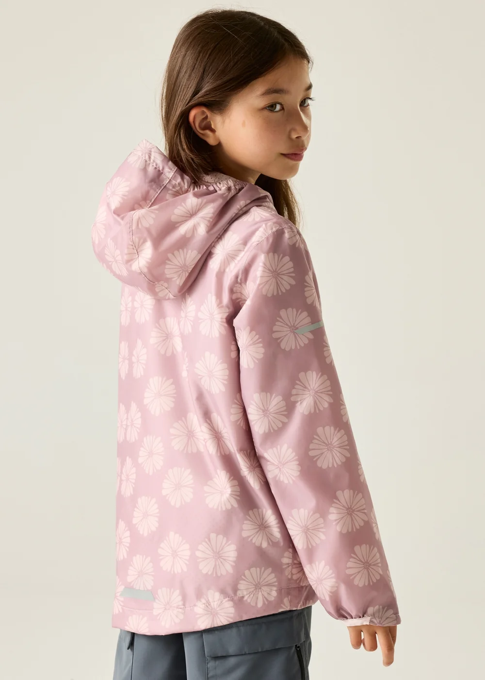 Regatta Lilac Printed Lever II Waterproof Reflective Jacket (3-13 Years) - 13 Yrs Image 2