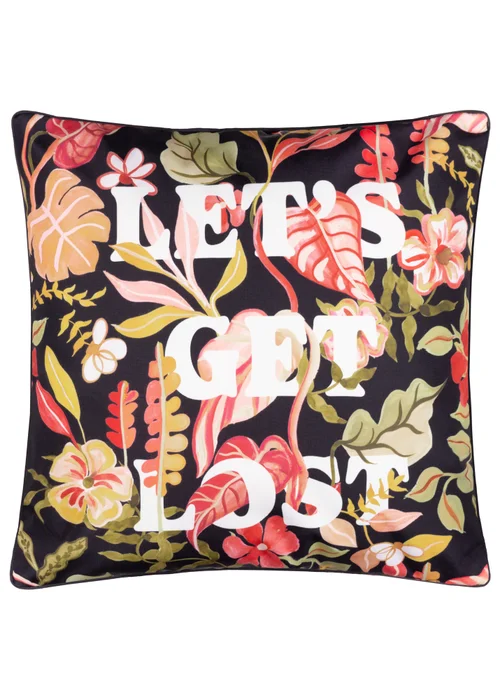 Furn Tropical Bloom Black Outdoor Cushion (45 x 45cm) - 45cm x 45cm Image 1