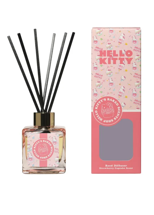 Hello Kitty Bakery Strawberry Cupcake Scented 100ml Pink Reed Diffuser - 100ml Image 1