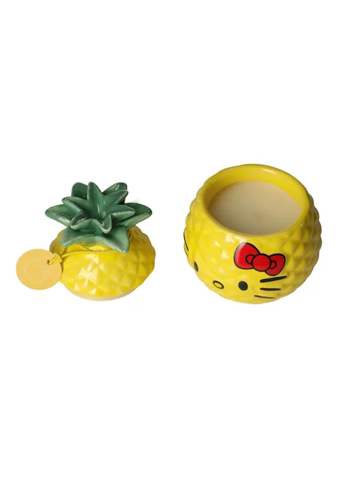 Hello Kitty Tropical Pineapple Scented Yellow Candle 213g 1 Wick with 3D Silicone Lid - Medium Image 2