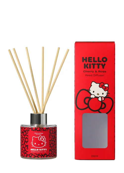Hello Kitty Cherry & Rose 100ML Red Reed Diffuser - 100ml Image 1