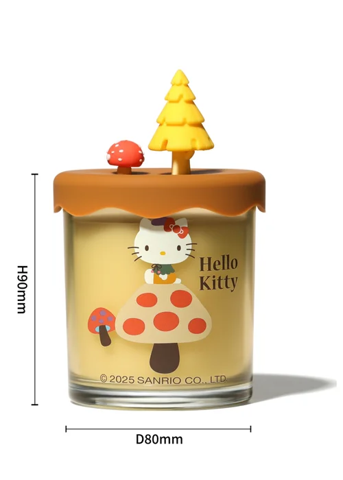 Hello Kitty Vanilla Creme Brulee Scented Brown Candle 213g 1 Wick with 3D Silicone Lid - Medium Image 3
