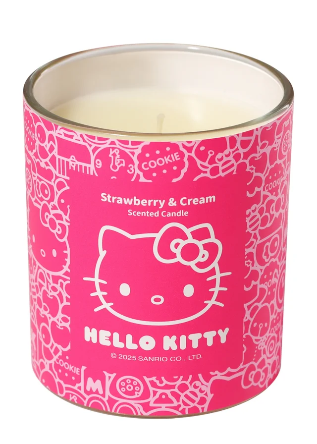 Hello Kitty Strawberry & Cream Scented Pink Candle 213g 1 Wick