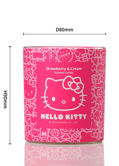 Hello Kitty Strawberry & Cream Scented Pink Candle 213g 1 Wick - Medium Image 3