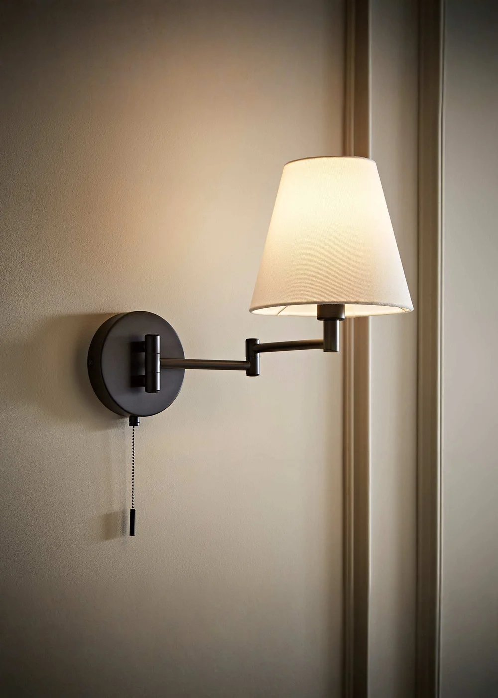 ValueLights Sonia Black Adjustable Swing Arm Wall Light - One Size Image 1