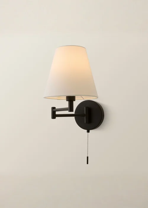 ValueLights Sonia Black Adjustable Swing Arm Wall Light - One Size Image 3