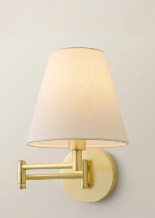 ValueLights Sonia Brushed Gold Adjustable Wall Light - One Size Image 4