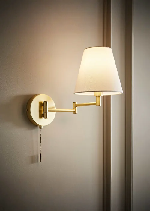 ValueLights Sonia Brushed Gold Adjustable Wall Light - One Size Image 2