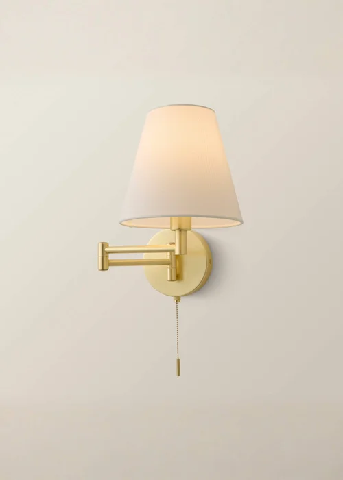 ValueLights Sonia Brushed Gold Adjustable Wall Light - One Size Image 3