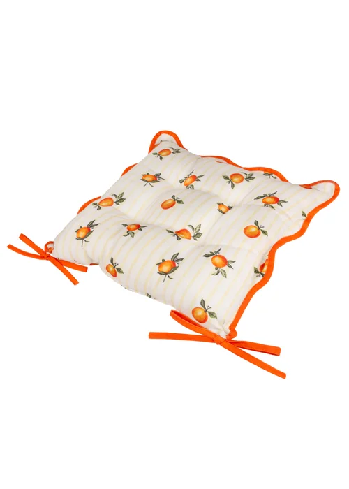 Furn Fruits Oranges Striped 2 Pack Indoor/Outdoor Seat Pads (40 x 40cm) - 40cm x 40cm Image 4