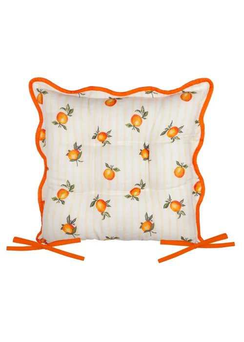 Furn Fruits Oranges Striped 2 Pack Indoor/Outdoor Seat Pads (40 x 40cm) - 40cm x 40cm Image 3