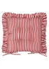 Wylder Millie Ruffle Red 2 Pack Indoor/Outdoor Seat Pads (40 x 40cm) - 40cm x 40cm Image 3