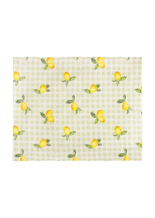 Furn Fruits Lemons Set of 4 Indoor/Outdoor Placemats (36 x 46cm) - One Size Image 2