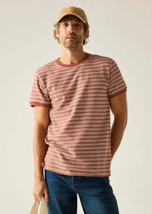 Regatta Brick White Stone Stripe Benlin T-Shirt - 3XL Image 1