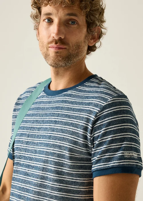 Regatta Moonlight Denim White Stripe Benlin T-Shirt - XL Image 4