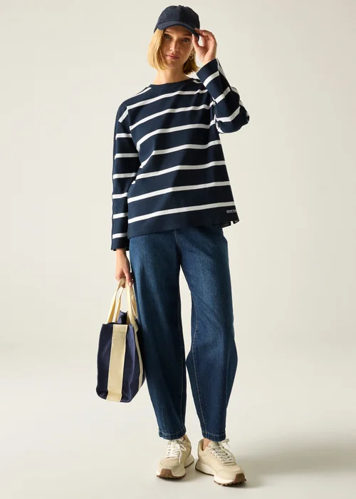 Regatta Navy White Stripe Avira Sweatshirts - 16 Image 3