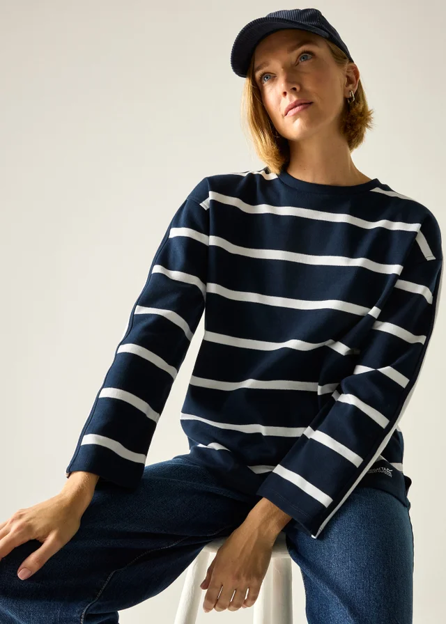 Regatta Navy White Stripe Avira Sweatshirts