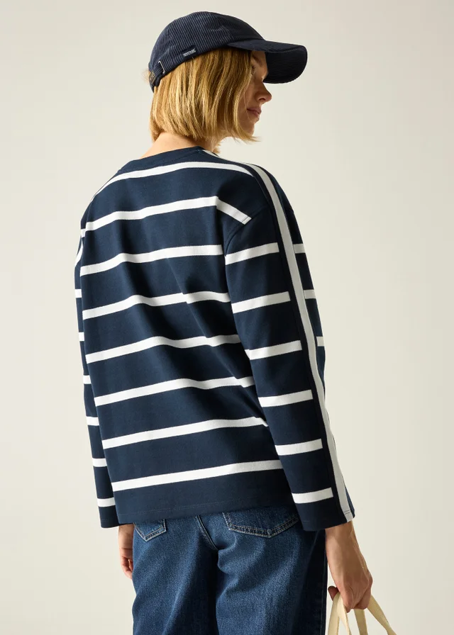 Regatta Navy White Stripe Avira Sweatshirts