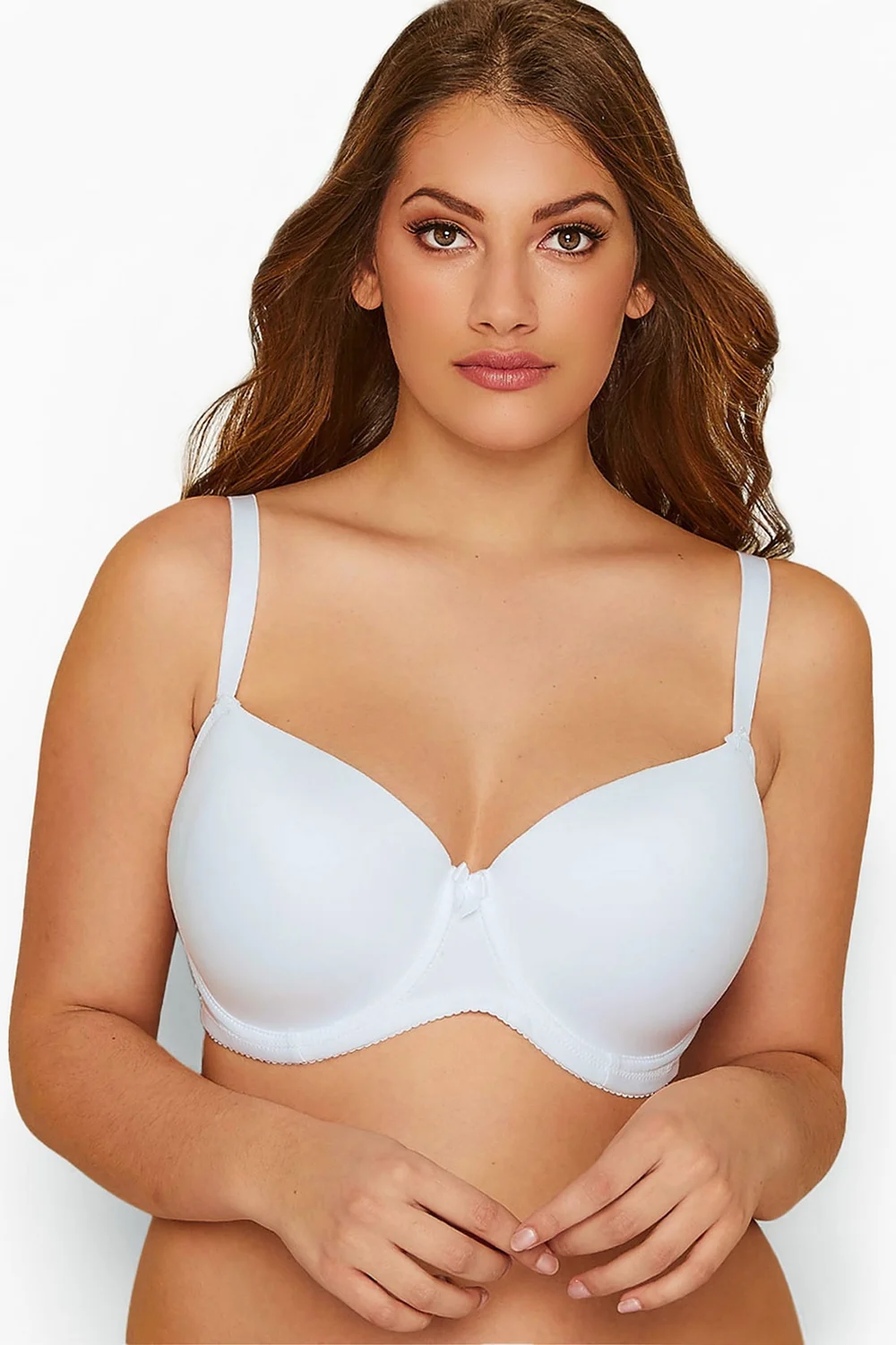 Yours 2 Pack Curve White & Black Moulded Underwired T-Shirt Bras - 44GG Image 2