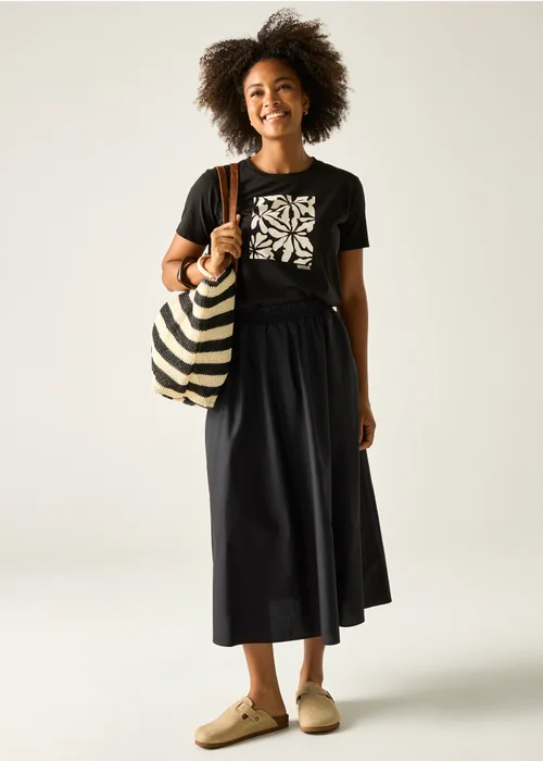 Regatta Black Abstract Floral Filandra IX T-Shirt - 26 Image 4