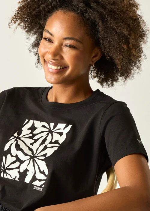 Regatta Black Abstract Floral Filandra IX T-Shirt - 26 Image 1