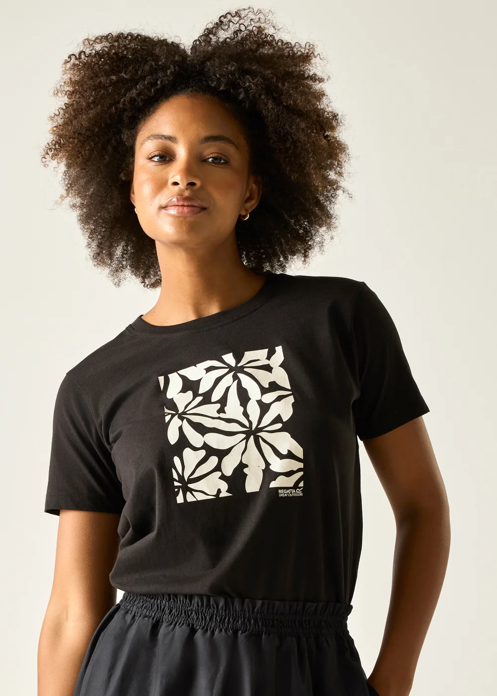 Regatta Black Abstract Floral Filandra IX T-Shirt - 26 Image 5