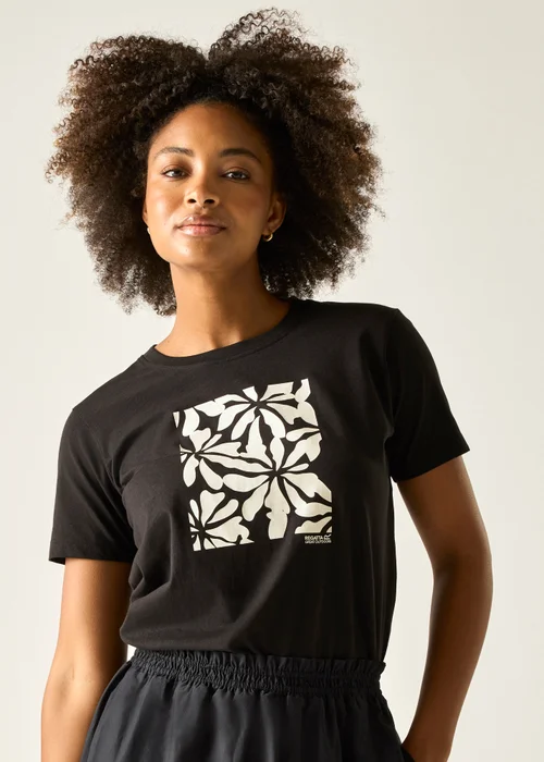 Regatta Black Abstract Floral Filandra IX T-Shirt - 26 Image 5