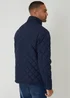 Threadbare Navy Showerproof Funnel Neck Quilted Jacket - XL Image 2