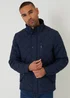 Threadbare Navy Showerproof Funnel Neck Quilted Jacket - XL Image 5