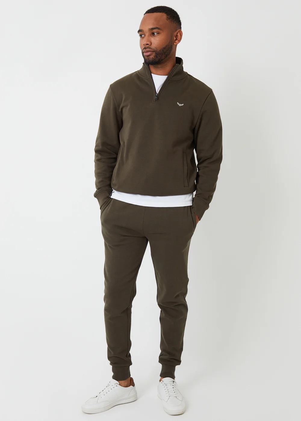 Threadbare Khaki Cotton Blend Regular Fit Joggers - 2XL Image 3