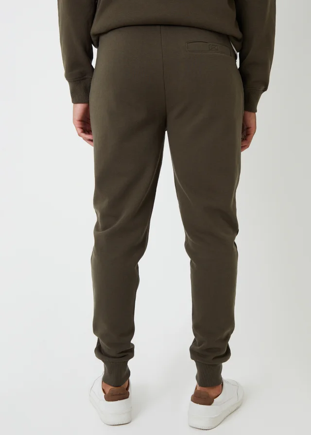 Threadbare Khaki Cotton Blend Regular Fit Joggers