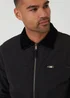 Threadbare Black Cotton Canvas Jacket With Corduroy Collar - S Image 4