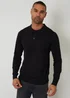 Threadbare Black Knitted Long Sleeve Polo Jumper - XXL Image 1