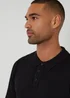 Threadbare Black Knitted Long Sleeve Polo Jumper - XXL Image 4