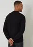 Threadbare Black Knitted Long Sleeve Polo Jumper - XXL Image 2