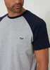 Threadbare Navy Raglan Short Sleeve Lounge Set - Small Image 4