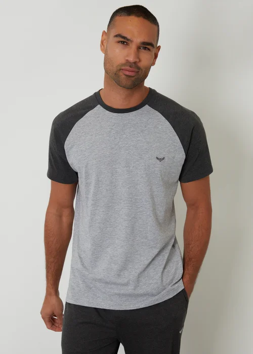 Threadbare Grey Raglan Short Sleeve Lounge Set - XXL Image 3