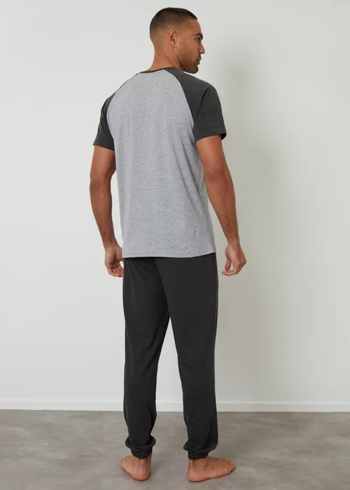 Threadbare Grey Raglan Short Sleeve Lounge Set - XXL Image 2