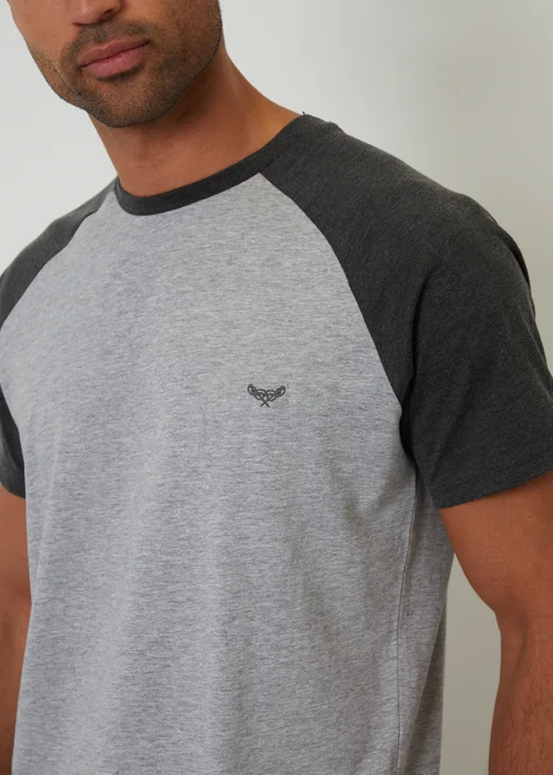 Threadbare Grey Raglan Short Sleeve Lounge Set - XXL Image 4