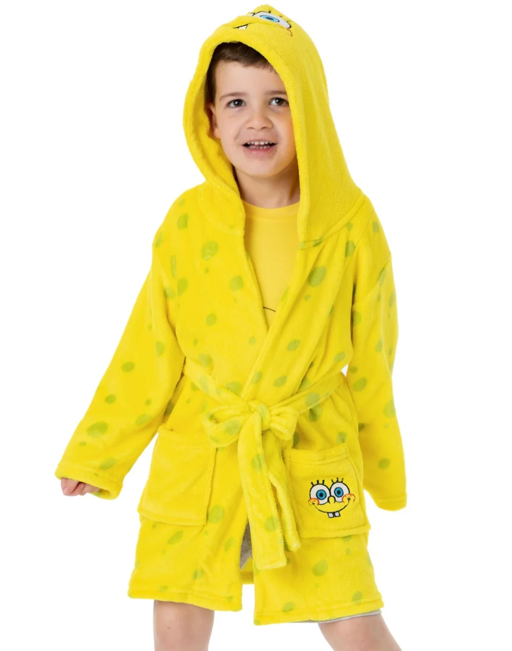Vanilla Underground SpongeBob SquarePants Kids Unisex Dressing Gown (3-14 yrs) - Age 9-10 Years Image 2